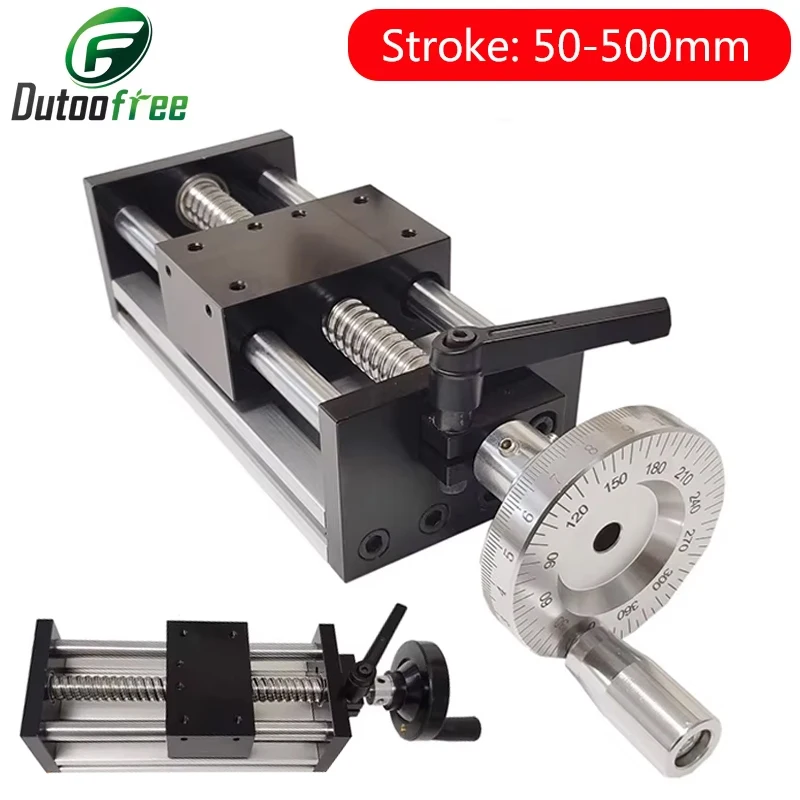 Woodworking Ball Screw Linear Guide Motion Rail Slide CNC Manual Linear Shaft Actor Module Table 50-500mm Stroke Engraving Tool
Woodworking Ball Screw Linear Guide Motion Rail Slide CNC Manual Linear Shaft Actor Module Table 50-500mm Stroke Engraving Tool