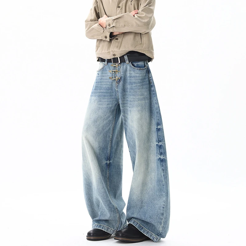 WTHT Fashion Men's Wash Do Old Metal Button Design Denim Pants Vintage American Style Straight Jeans Male 2026 Spring 2A2818
WTHT Fashion Men's Wash Do Old Metal Button Design Denim Pants Vintage American Style Straight Jeans Male 2026 Spring 2A2818