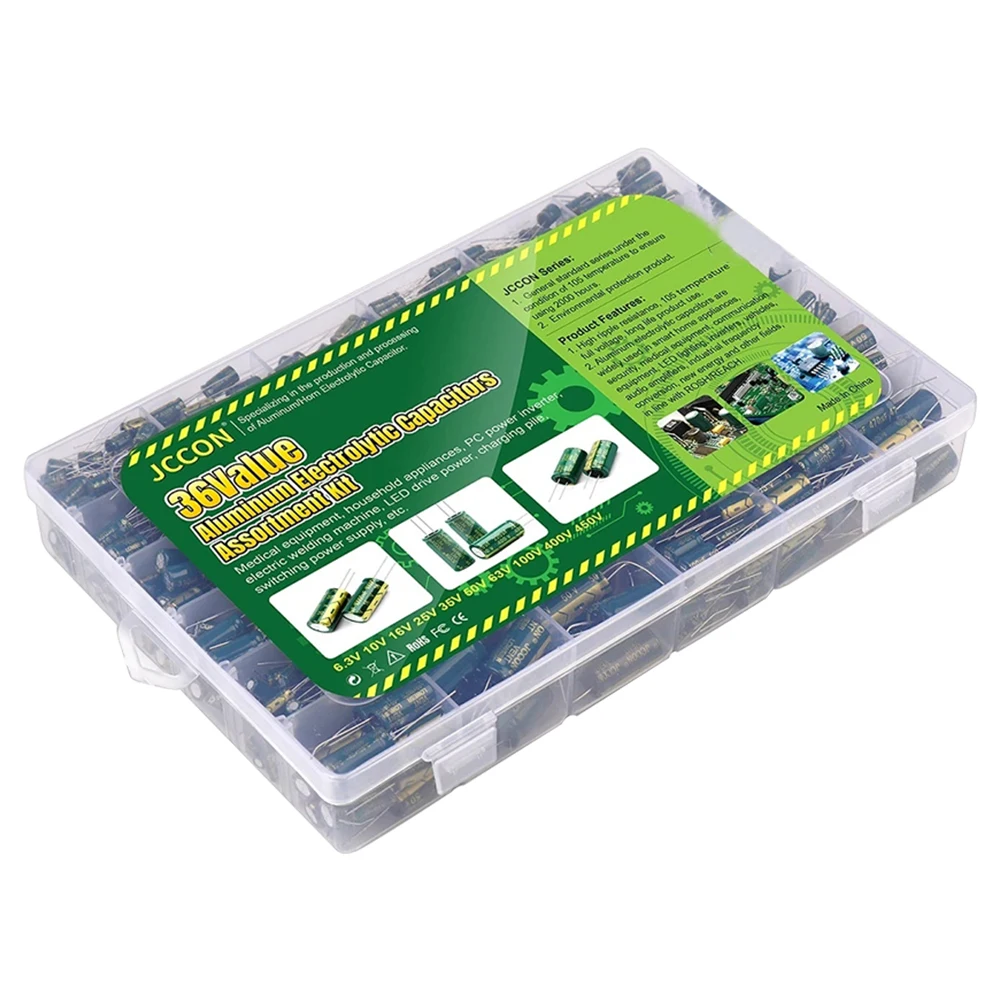 15/24/36 Values 225/460/925Pcs Variable Capacitors Assorted Kit High Frequency Low ESR 16V-50V with Storage Box for DIY Projects
15/24/36 Values 225/460/925Pcs Variable Capacitors Assorted Kit High Frequency Low ESR 16V-50V with Storage Box for DIY Projects