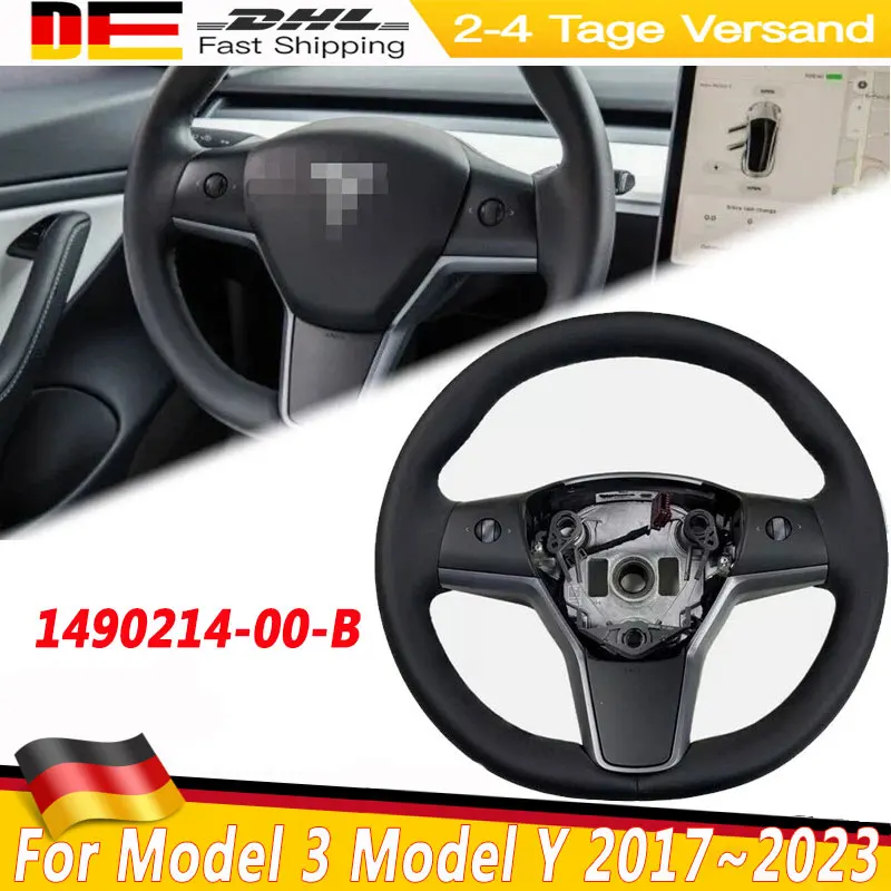 1490214-00-B Driver Heated Leather Steering Wheel For Tesla Model 3 Model Y 2017~2023 OEM Steering Wheel With Heating Function
1490214-00-B Driver Heated Leather Steering Wheel For Tesla Model 3 Model Y 2017~2023 OEM Steering Wheel With Heating Function