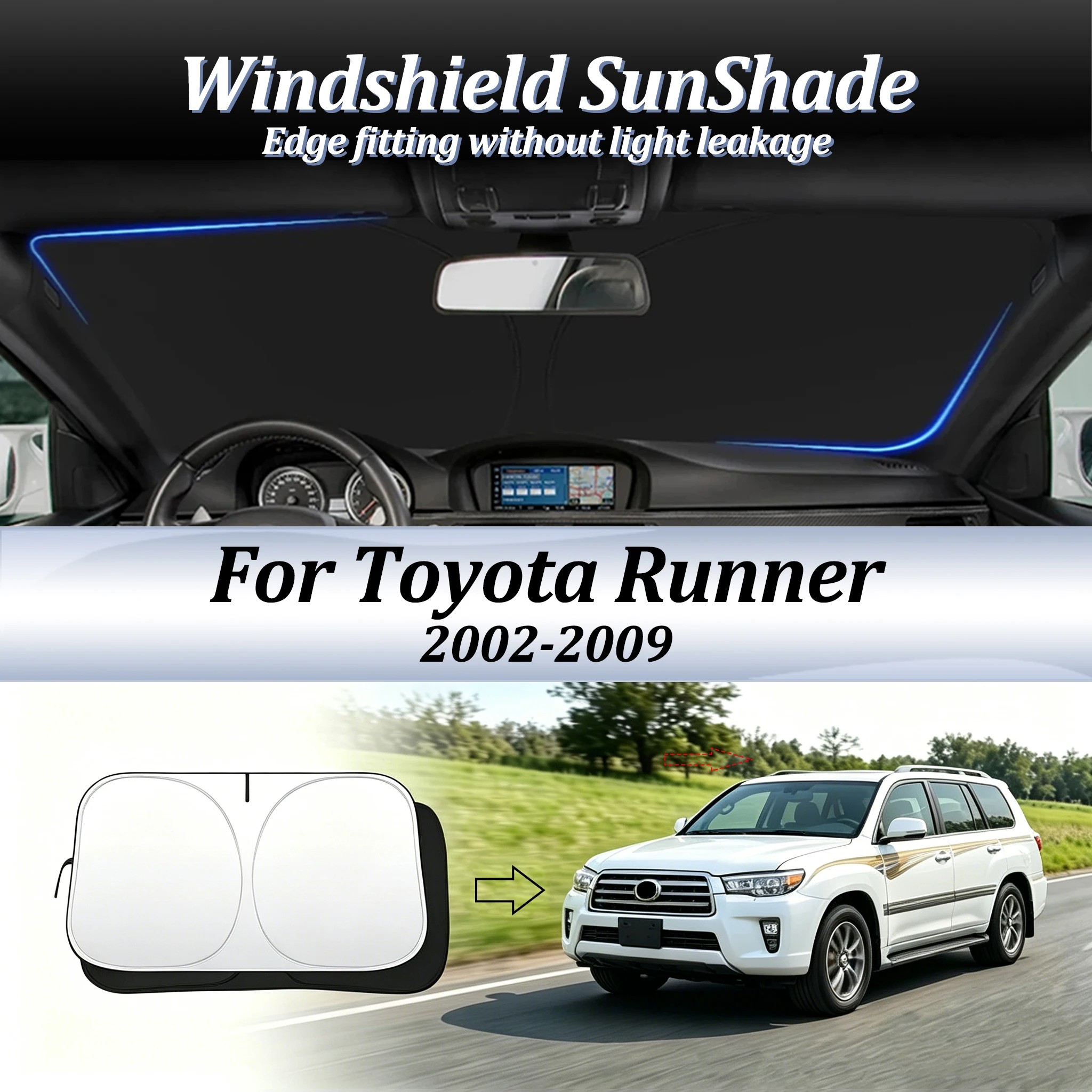 Car Windshield SunShade For Toyota Runner 2002-2009 Auto Accessories Window Shade Sun Visor Cover Foldable Anti-UV Heat Shield
Car Windshield SunShade For Toyota Runner 2002-2009 Auto Accessories Window Shade Sun Visor Cover Foldable Anti-UV Heat Shield