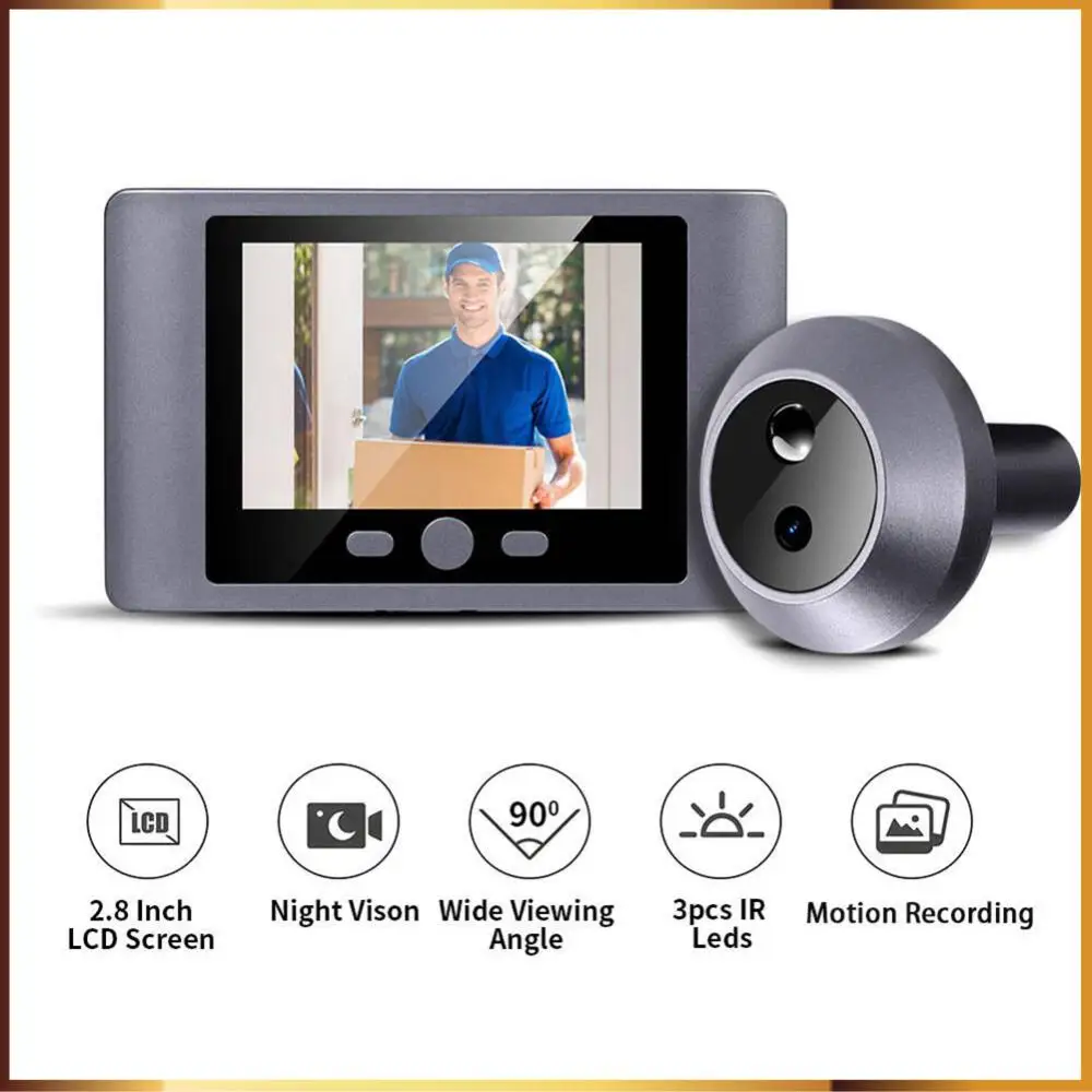 Mini Peephole Smart Wireless Door Viewer Camera PIR Motion Detection Smart Peephole Video Doorbell 2.8 Inch Doorbell Door Camera
Mini Peephole Smart Wireless Door Viewer Camera PIR Motion Detection Smart Peephole Video Doorbell 2.8 Inch Doorbell Door Camera