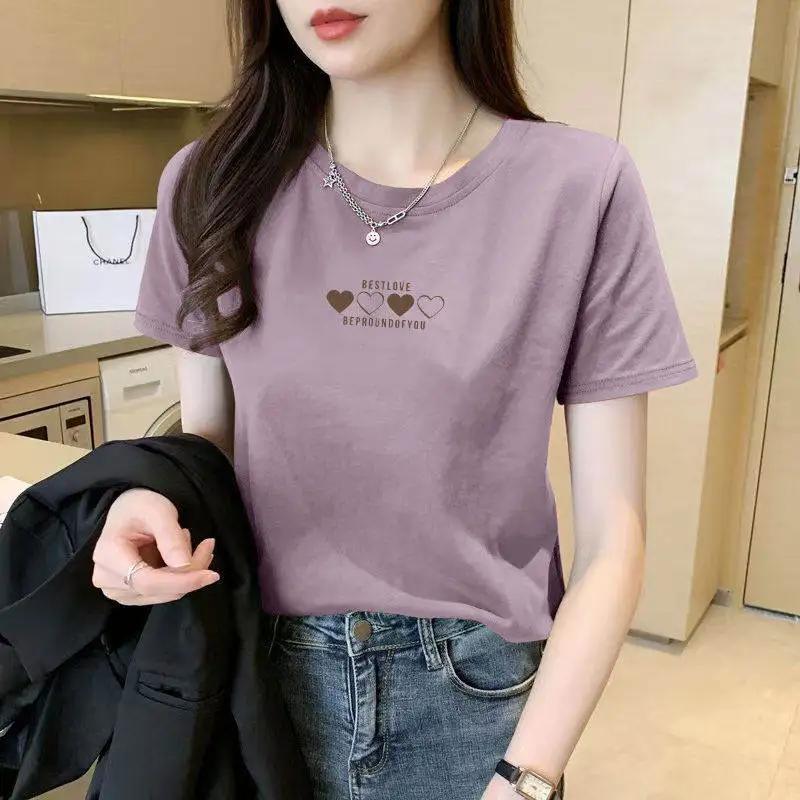 Mom's Style Short Sleeve T-Shirt round Neck Casual Wear Breathable And Wear Resistant for Middle-Aged Women Summer Fashion
Mom's Style Short Sleeve T-Shirt round Neck Casual Wear Breathable And Wear Resistant for Middle-Aged Women Summer Fashion