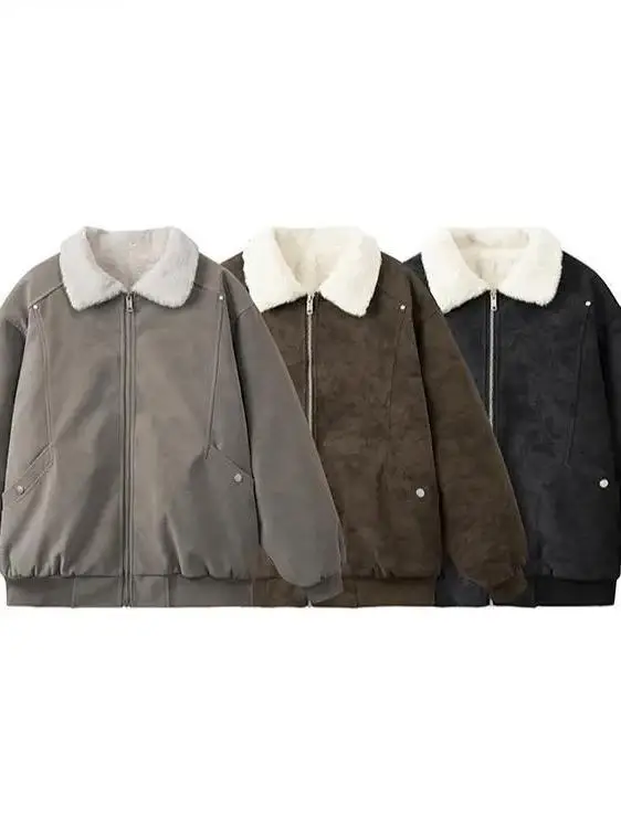 Мужская зимняя куртка из американского утолщенного бархата с подкладкой из флиса, байкерская куртка из хлопка и искусственной кожи, модная
Мужская зимняя куртка из американского утолщенного бархата с подкладкой из флиса, байкерская куртка из хлопка и искусственной кожи, модная