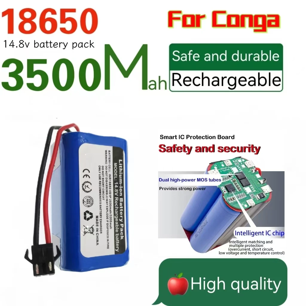 18650 литиевая батарея 14,8 в 3500 мАч для Conga Excellence 950 990 1090 1790 Deebot N79S N79 DN622 Eufy Robovac 11S 12 X500
18650 литиевая батарея 14,8 в 3500 мАч для Conga Excellence 950 990 1090 1790 Deebot N79S N79 DN622 Eufy Robovac 11S 12 X500