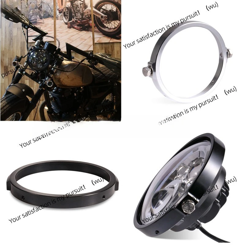 Модификация фар мотоцикла Zong Shen, Prince, модифицированный светодиодный ангельский глаз 5,75 дюйма, круглая ретро-фара, кольцо лампы 
Модификация фар мотоцикла Zong Shen, Prince, модифицированный светодиодный ангельский глаз 5,75 дюйма, круглая ретро-фара, кольцо лампы