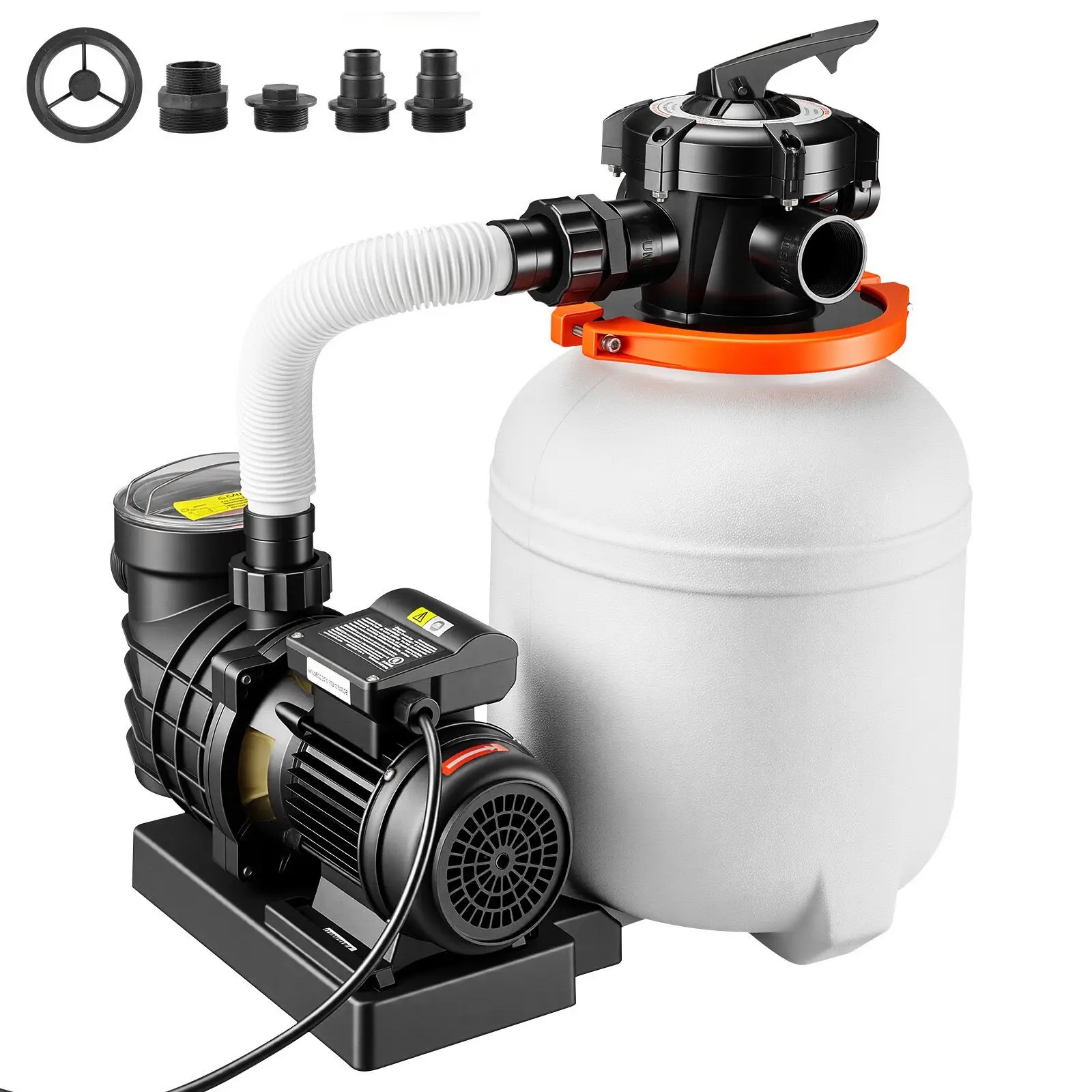 12 in Sand Filter Pump for Above Ground Pool, 0.33 HP 3000 GPH, Swimming Pool Sand Filter Pump with Pre-Assembled Core & Leak-Resistant Design, 6-Way Valve, High-Efficiency Filtration for Pools
12 in Sand Filter Pump for Above Ground Pool, 0.33 HP 3000 GPH, Swimming Pool Sand Filter Pump with Pre-Assembled Core & Leak-Resistant Design, 6-Way Valve, High-Efficiency Filtration for Pools