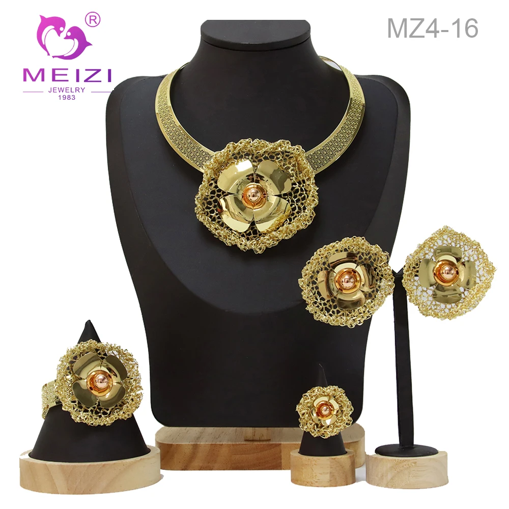MEIZI Jewelry African Fashion Gold Plated Floewr Type Pendant Women's Sets For Bride Wedding Accessories
MEIZI Jewelry African Fashion Gold Plated Floewr Type Pendant Women's Sets For Bride Wedding Accessories