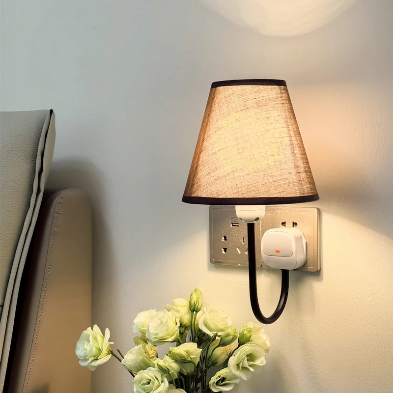 Socket type led wiring-free wall lamp punching-free plug-in night light simple remote control dimming bedroom bedside lamp
Socket type led wiring-free wall lamp punching-free plug-in night light simple remote control dimming bedroom bedside lamp