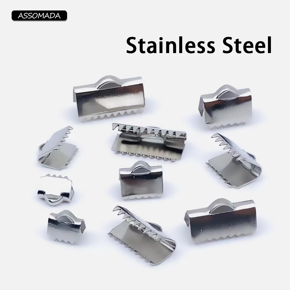 50pcs Stainless Steel Ribbon Clip Cover Clasps Cord End Fastener Clasps Extender Chain Connector For Jewerly Making Accessories
50pcs Stainless Steel Ribbon Clip Cover Clasps Cord End Fastener Clasps Extender Chain Connector For Jewerly Making Accessories
