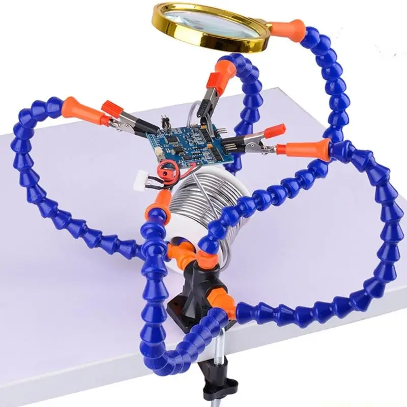 A2BE Magnifier Flexible Soldering Hand Vise Table Clamp with Flexible Arm Solder Iron Holder Jewelry Making Repair Tool
A2BE Magnifier Flexible Soldering Hand Vise Table Clamp with Flexible Arm Solder Iron Holder Jewelry Making Repair Tool