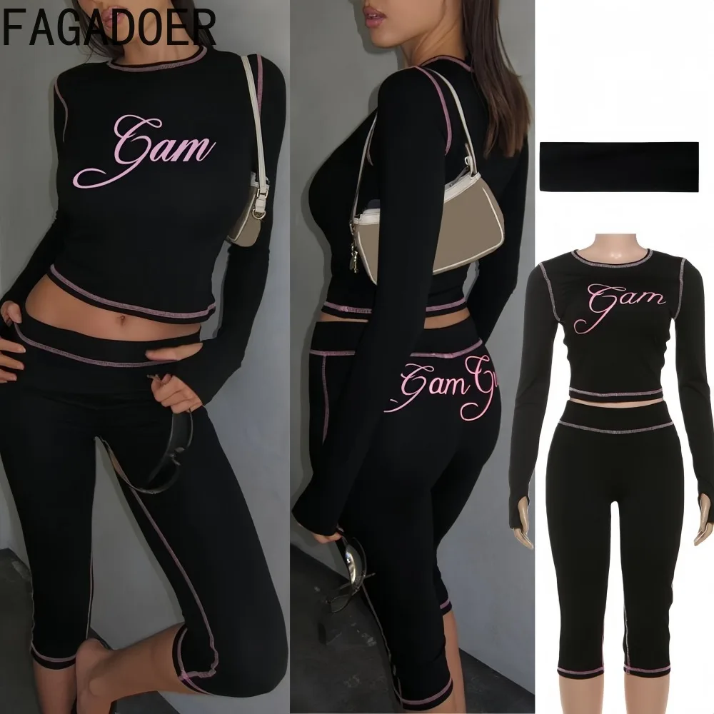 FAGADOER Sexy Letter Print 2 Pieces Set for Woman Outfits Solid Color Long Sleeve Tops and Pants Matching Female Streetwear New
FAGADOER Sexy Letter Print 2 Pieces Set for Woman Outfits Solid Color Long Sleeve Tops and Pants Matching Female Streetwear New