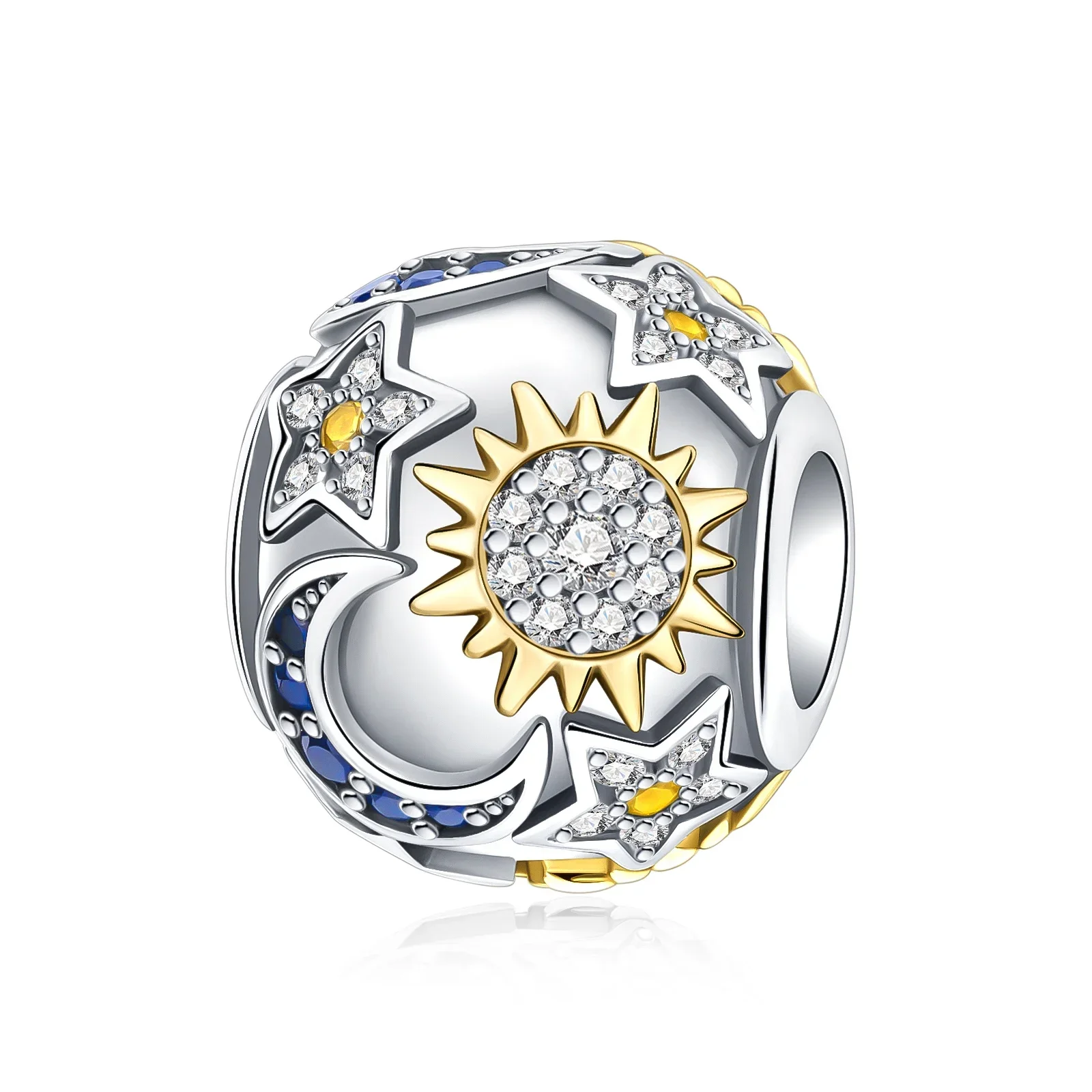 925 Sterling Silver Moon Sun Stars Diamond Beads Charm Fit Original Pandora Charms Bracelets Women DIY Jewelry Gift
925 Sterling Silver Moon Sun Stars Diamond Beads Charm Fit Original Pandora Charms Bracelets Women DIY Jewelry Gift