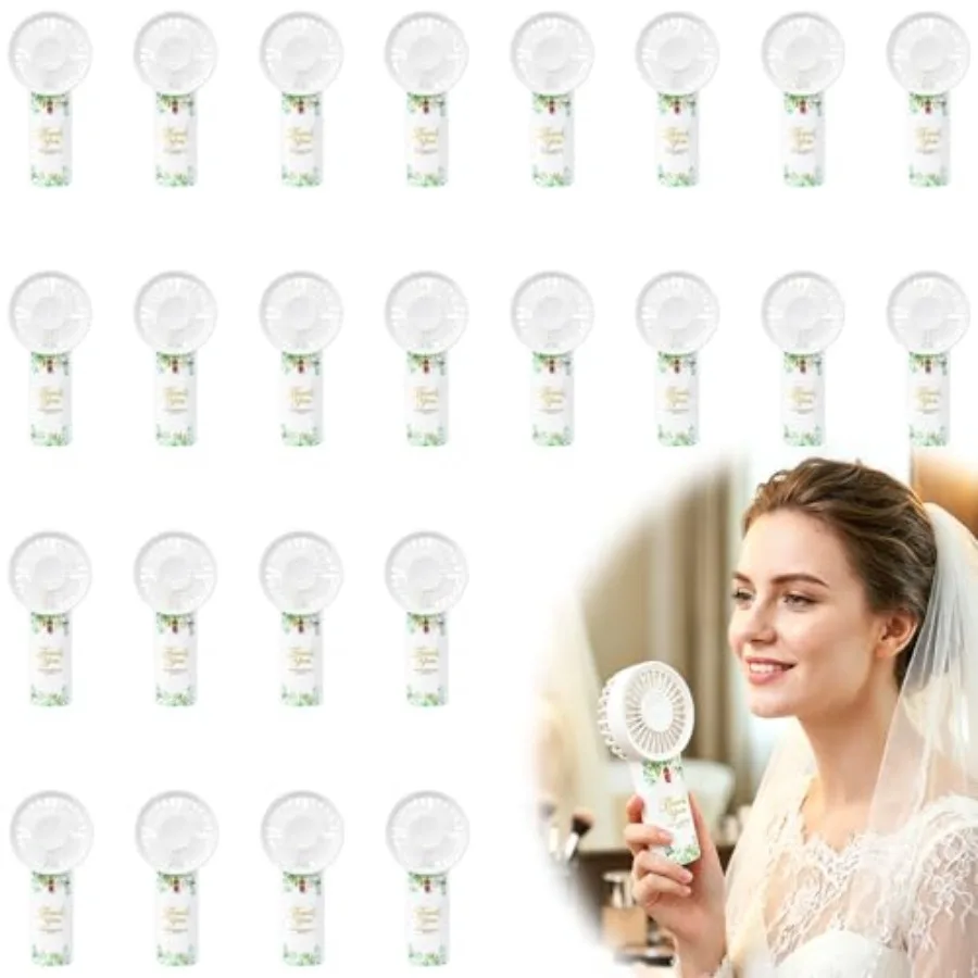 24 Pcs Mini Fans Wedding Fans for Guests, Portable Handheld Fans Bulk Battery Powered Electric Fans Small Personal Fans, Bridal
24 Pcs Mini Fans Wedding Fans for Guests, Portable Handheld Fans Bulk Battery Powered Electric Fans Small Personal Fans, Bridal