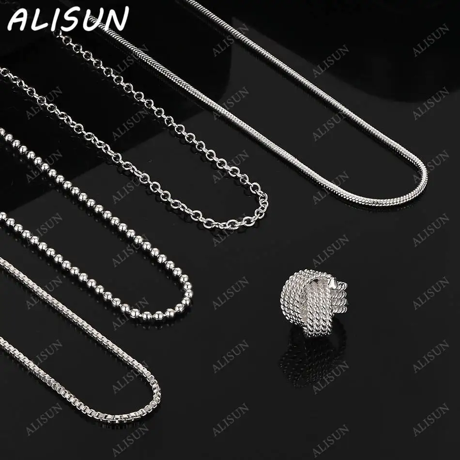 ALISUN 40-75cm 925 Sterling Silver Weaving Pendant Necklace For Women Men Charm Trend Birthday Gifts Fashion Party Fine Jewelry
ALISUN 40-75cm 925 Sterling Silver Weaving Pendant Necklace For Women Men Charm Trend Birthday Gifts Fashion Party Fine Jewelry