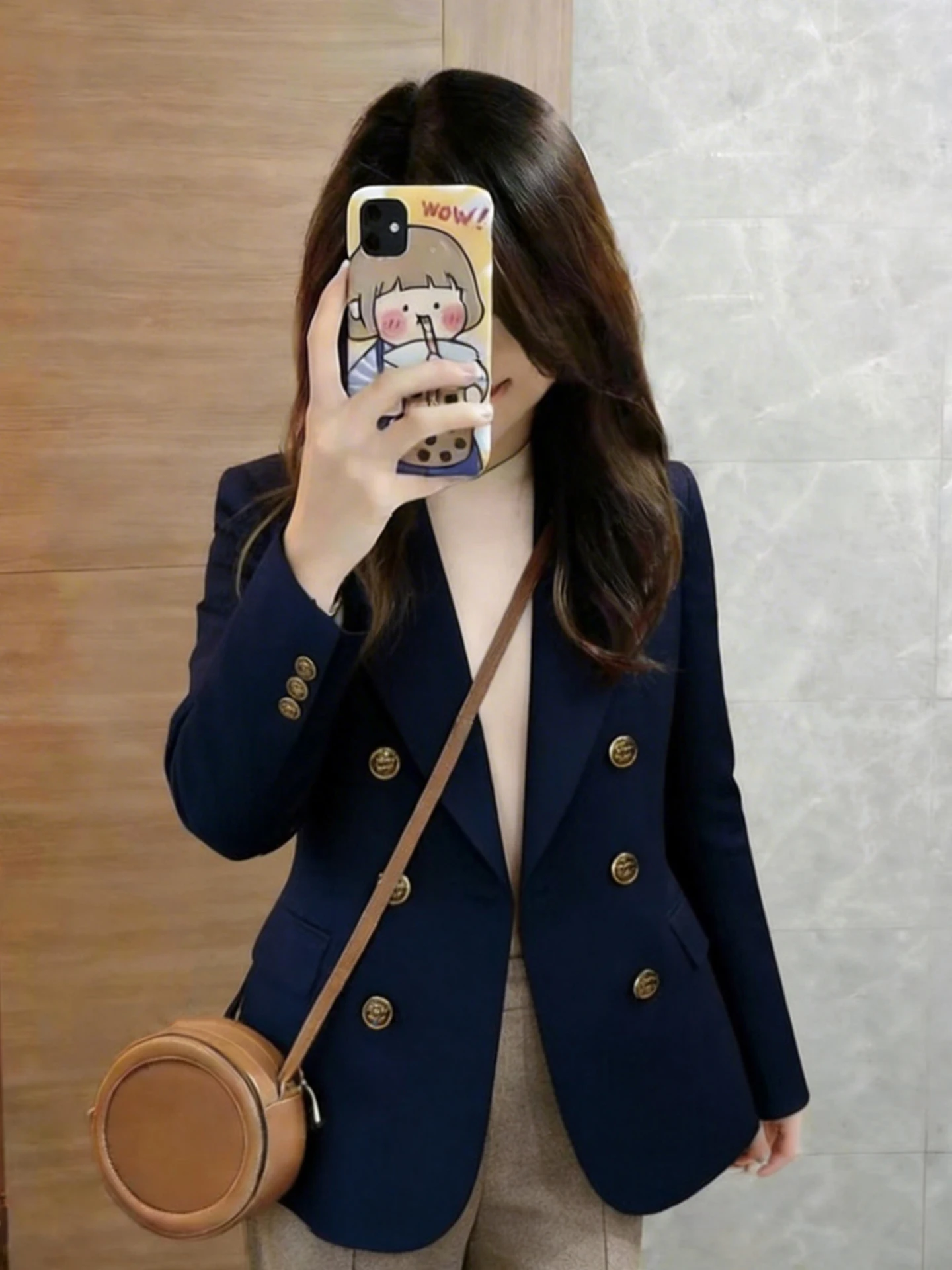Business Commute Dark Blue Double Buttoned Suit Jacket Women's Long Sleeve Spring High Fashion Versatile Professional Top
Business Commute Dark Blue Double Buttoned Suit Jacket Women's Long Sleeve Spring High Fashion Versatile Professional Top