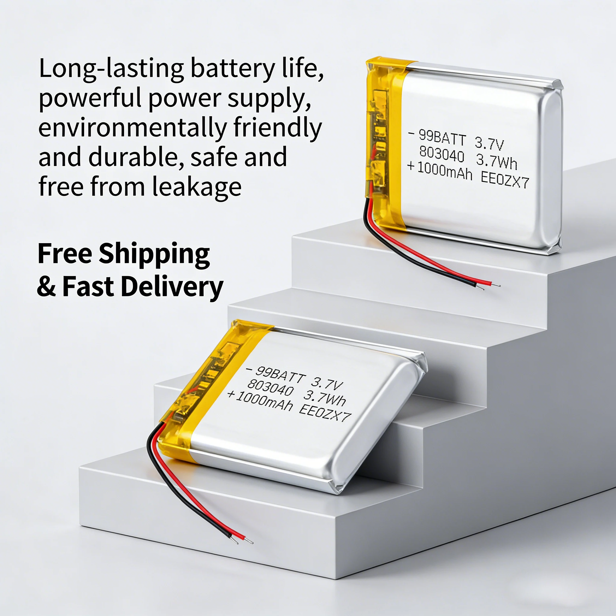 1000mAh 3.7V 803040 Lipo Battery for TPMS Tire Pressure Monitor Dash Cam Car DVR LED Light Bluetooth Audio Speaker Replacement
1000mAh 3.7V 803040 Lipo Battery for TPMS Tire Pressure Monitor Dash Cam Car DVR LED Light Bluetooth Audio Speaker Replacement