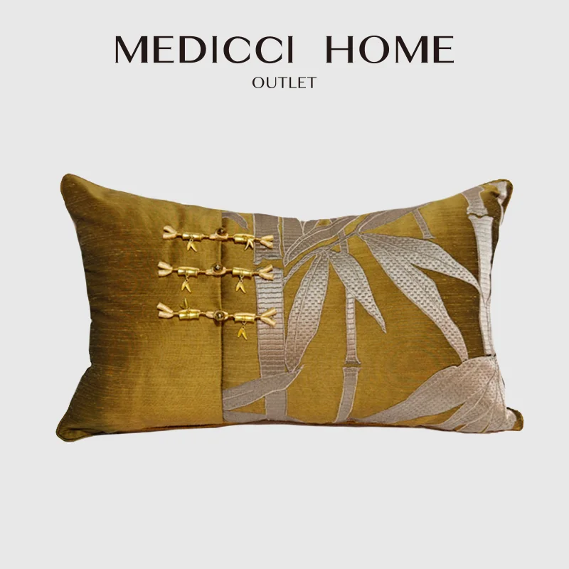 Medicci Home Gold Bamboo Silhouette Embroidery Pillow Covers Eastern Aesthetics Soft Luxury Feel Decorative Cushion Case 30x50cm
Medicci Home Gold Bamboo Silhouette Embroidery Pillow Covers Eastern Aesthetics Soft Luxury Feel Decorative Cushion Case 30x50cm
