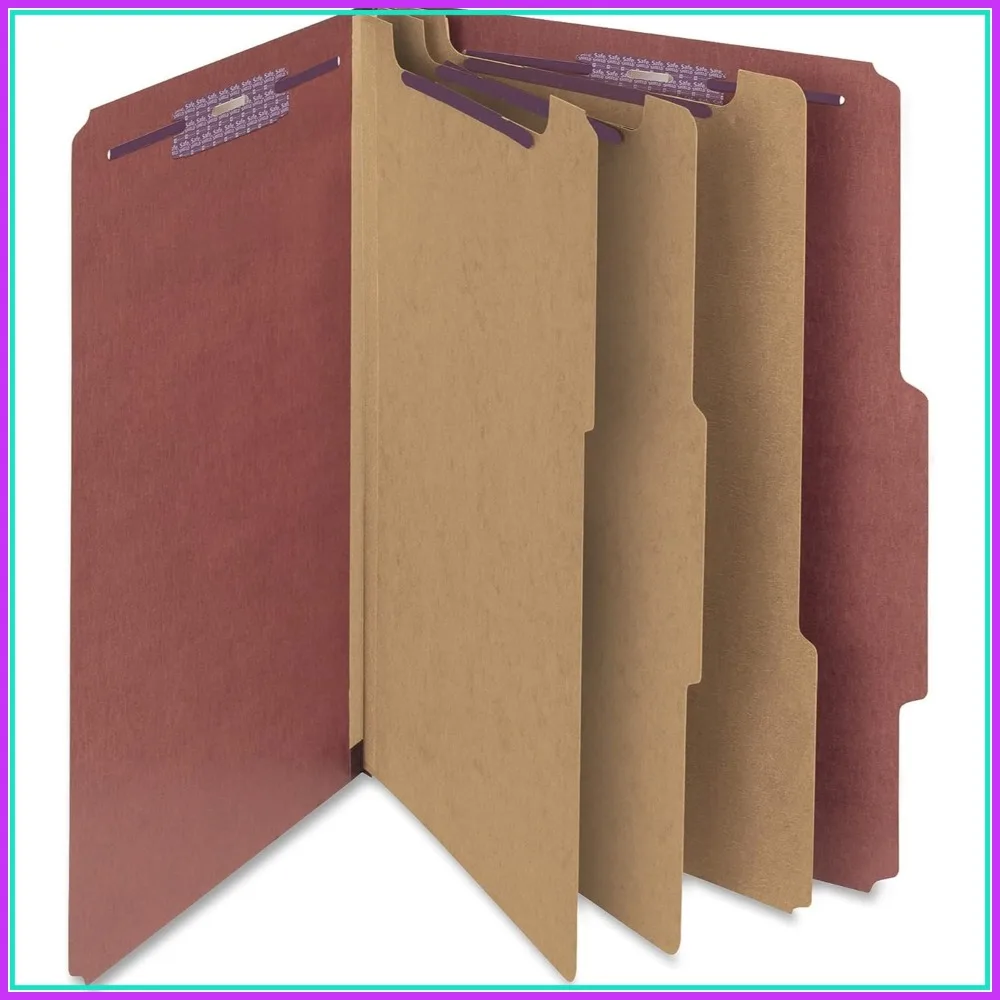 Legal Size Partition Folder with SafeSHIELD Fasteners, 3 Dividers, 3" Expansion, Red, 10 Pack
Legal Size Partition Folder with SafeSHIELD Fasteners, 3 Dividers, 3" Expansion, Red, 10 Pack