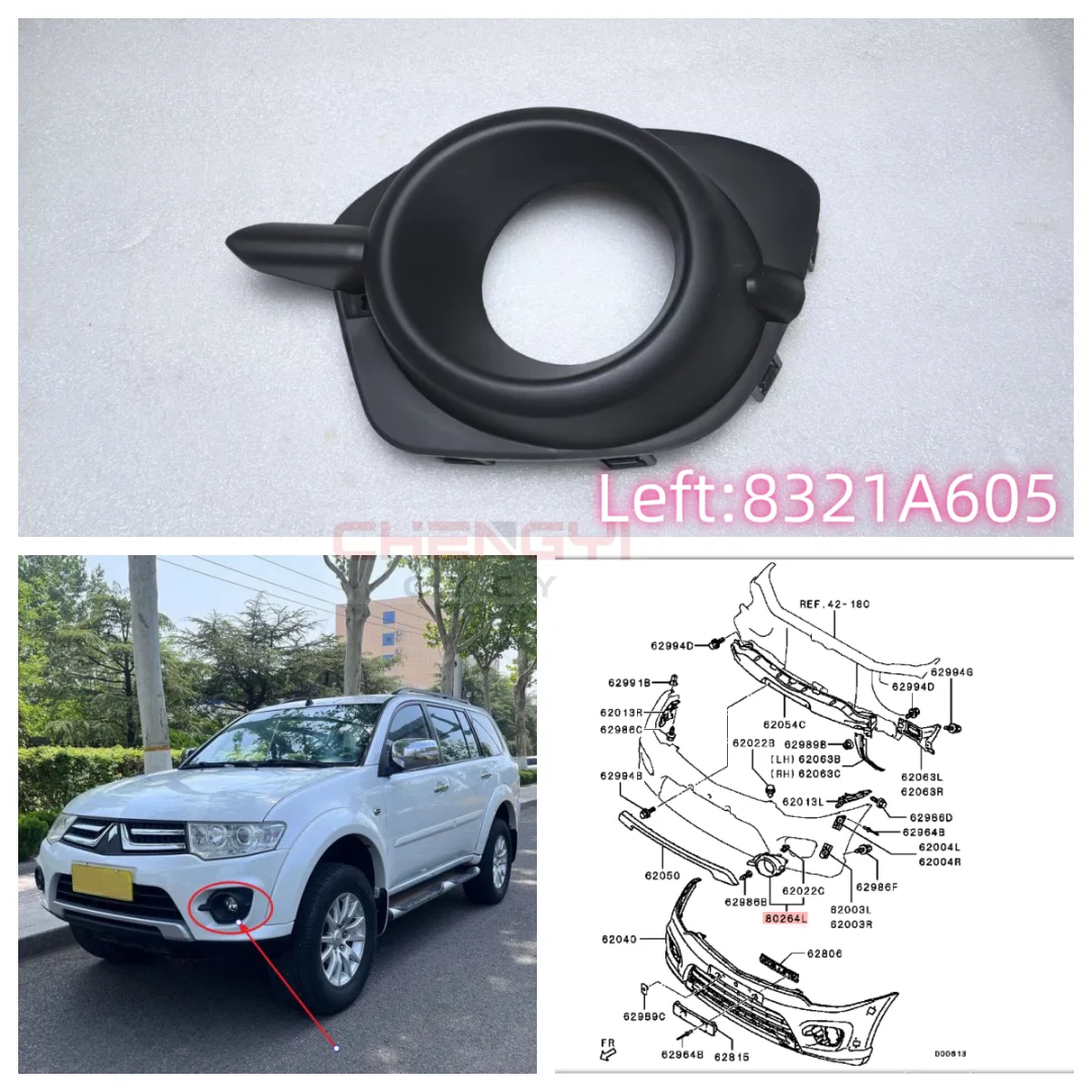 1PCS Front Fog Light Fog Lamp Cover Frame Fit For Pajero Montero Sport KH6W KG5W KG6W 8321A605 8321A606
1PCS Front Fog Light Fog Lamp Cover Frame Fit For Pajero Montero Sport KH6W KG5W KG6W 8321A605 8321A606