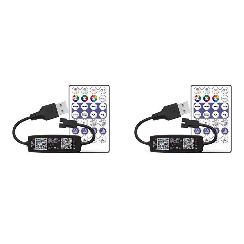 【SURPISE】2X контроллер WS2812B с дистанционным управлением, Bluetooth, управлением через приложение для музыки, для светодиодной ленты Pixel SK6812 WS2811 WS2812 USB 5V
【SURPISE】2X контроллер WS2812B с дистанционным управлением, Bluetooth, управлением через приложение для музыки, для светодиодной ленты Pixel SK6812 WS2811 WS2812 USB 5V