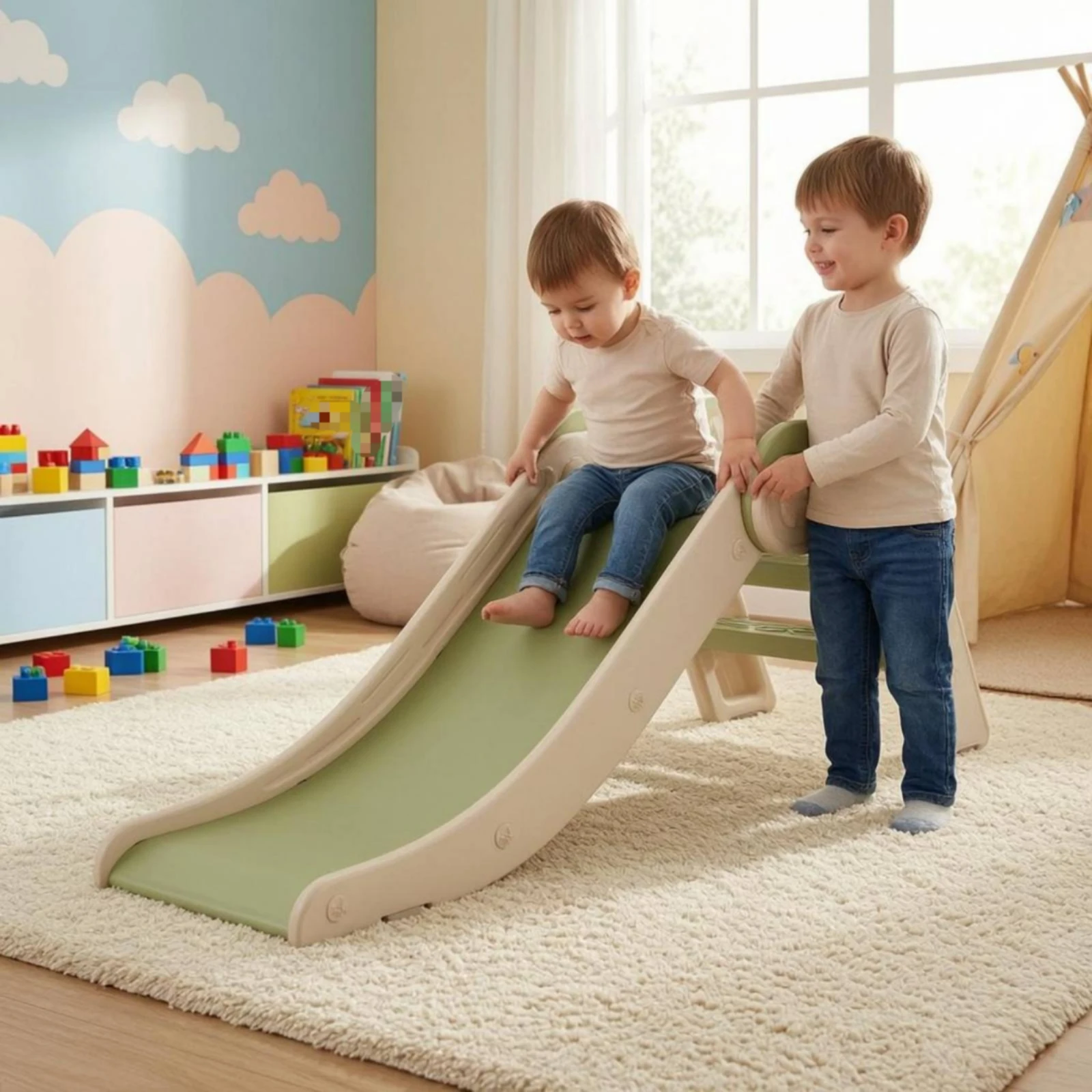 Foldable Indoor Slide Built-in Handholds Children's Home Slide Compact Storage Easy Fold
Foldable Indoor Slide Built-in Handholds Children's Home Slide Compact Storage Easy Fold