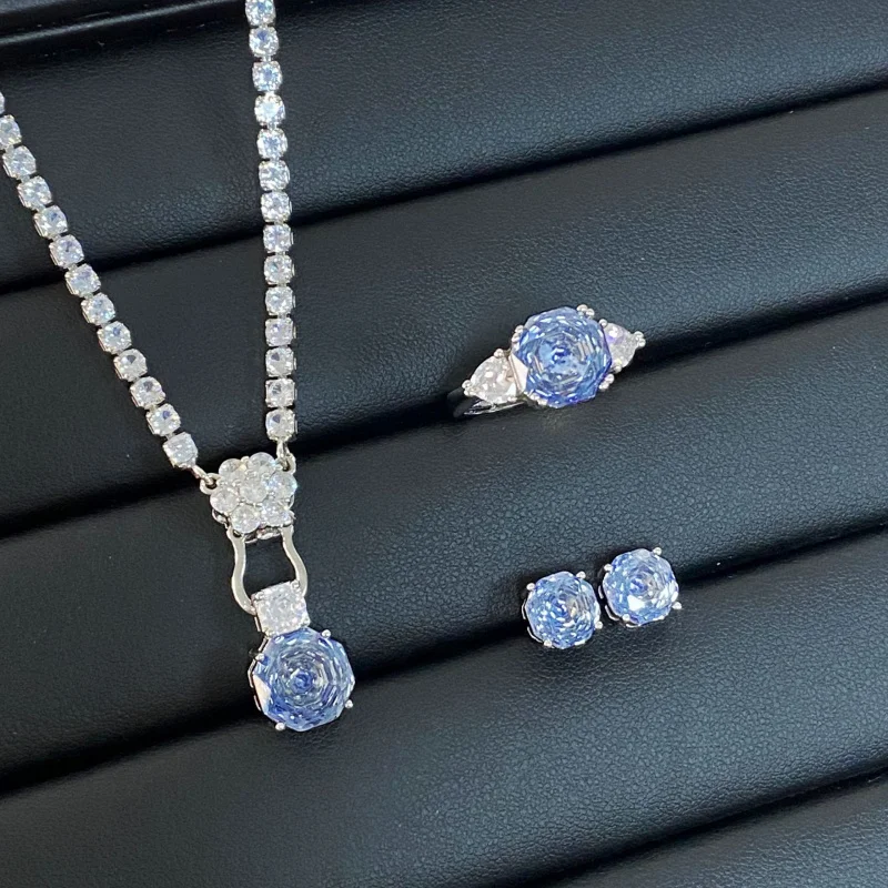 Rose Cut Tanzanite Octagonal Zircon Simple Necklace Pendant Light Luxury Open Ring Earrings
Rose Cut Tanzanite Octagonal Zircon Simple Necklace Pendant Light Luxury Open Ring Earrings