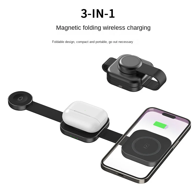 3 - in - 1 Wireless Charger for Apple 15 Pro Max, with MagSafe Magnetic, Fast Charging for iPhone 13/14, Folding Stand, Special
3 - in - 1 Wireless Charger for Apple 15 Pro Max, with MagSafe Magnetic, Fast Charging for iPhone 13/14, Folding Stand, Special