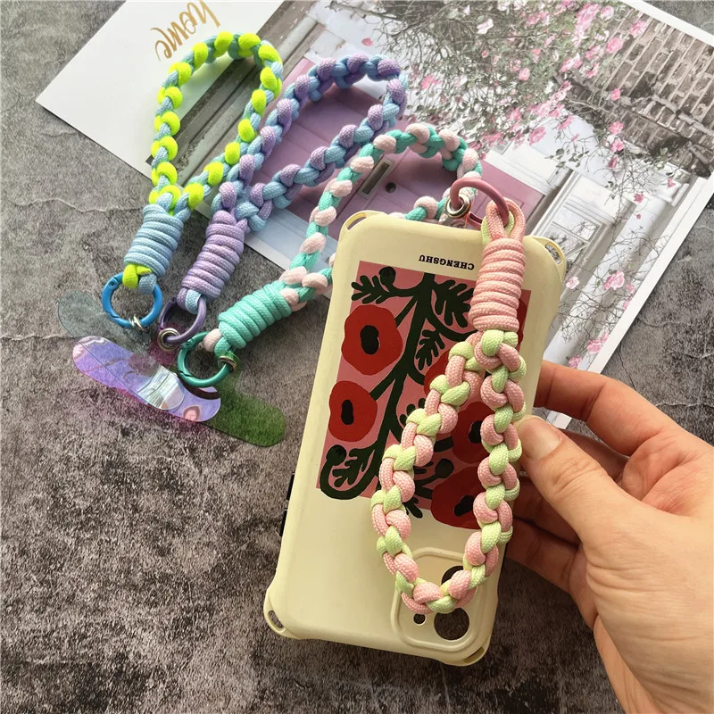 Wrist Strap Keychain Braided Phone String Colorful Key Lanyard Anti-lost Hand Strap Couple Cellular Rope Cellphone Accessories
Wrist Strap Keychain Braided Phone String Colorful Key Lanyard Anti-lost Hand Strap Couple Cellular Rope Cellphone Accessories