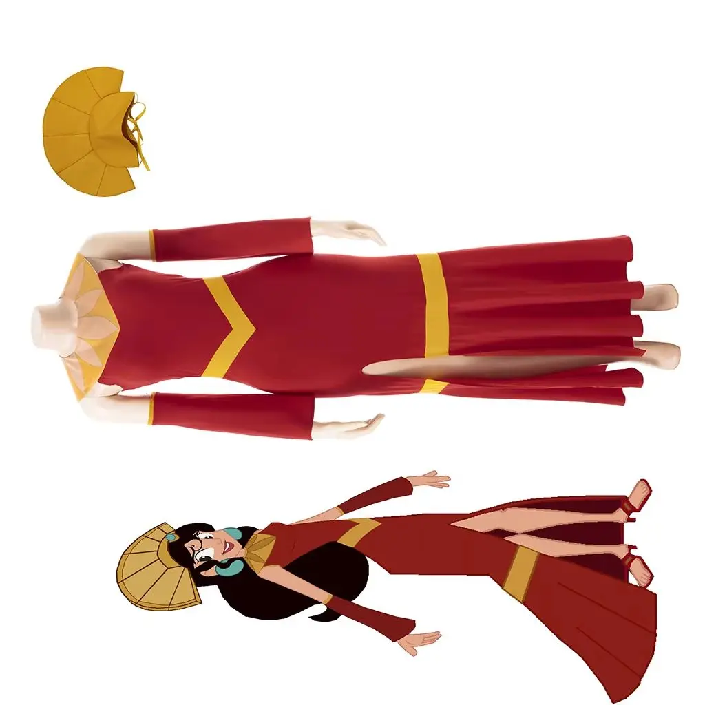 Emperor Kuzco Cosplay Female Egypt Costume Women Sexy Red Slit Dress with Headgear Halloween Carnival Christmas Party Ball Gown
Emperor Kuzco Cosplay Female Egypt Costume Women Sexy Red Slit Dress with Headgear Halloween Carnival Christmas Party Ball Gown