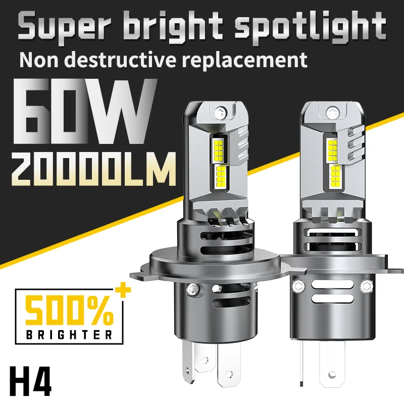 H4 Car LED Headlight Bulb 9003 Fan With Canbus High & Low Beam HB2 Auto Light Turbo Led Diode Lamp Auto Motorcycle CSP 6500K 12V
H4 Car LED Headlight Bulb 9003 Fan With Canbus High & Low Beam HB2 Auto Light Turbo Led Diode Lamp Auto Motorcycle CSP 6500K 12V