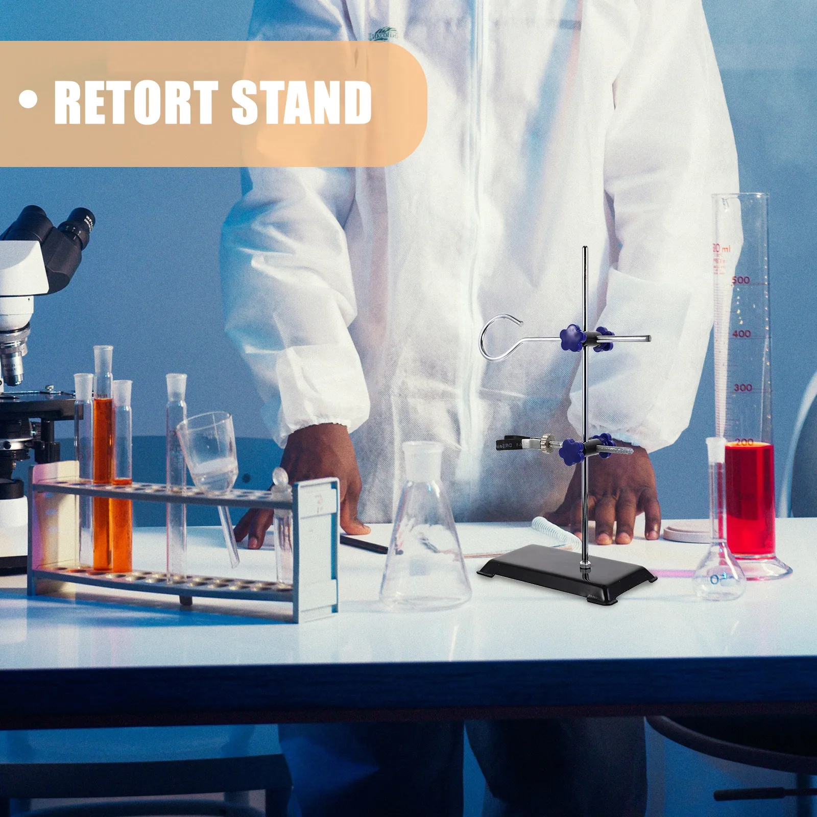 1pc Laboratory Retort Stand Mini Iron Frame Support Platform for Science Experiments Chemistry Lab Equipment Random Color
1pc Laboratory Retort Stand Mini Iron Frame Support Platform for Science Experiments Chemistry Lab Equipment Random Color