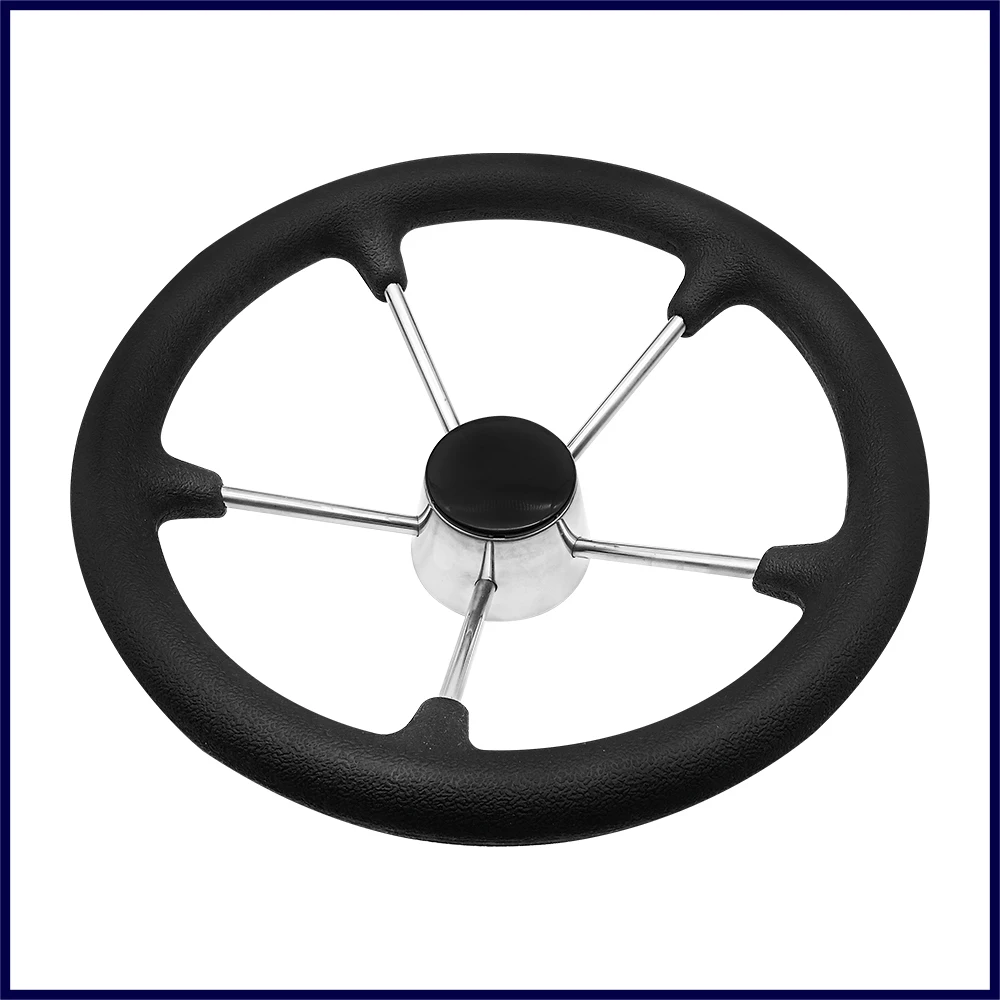 Stainless Steel 5 Spoke Destroyer Steering Wheel 11/13/15 Inch with Black PU Foam for Boat Marine Hardware Accessories
Stainless Steel 5 Spoke Destroyer Steering Wheel 11/13/15 Inch with Black PU Foam for Boat Marine Hardware Accessories