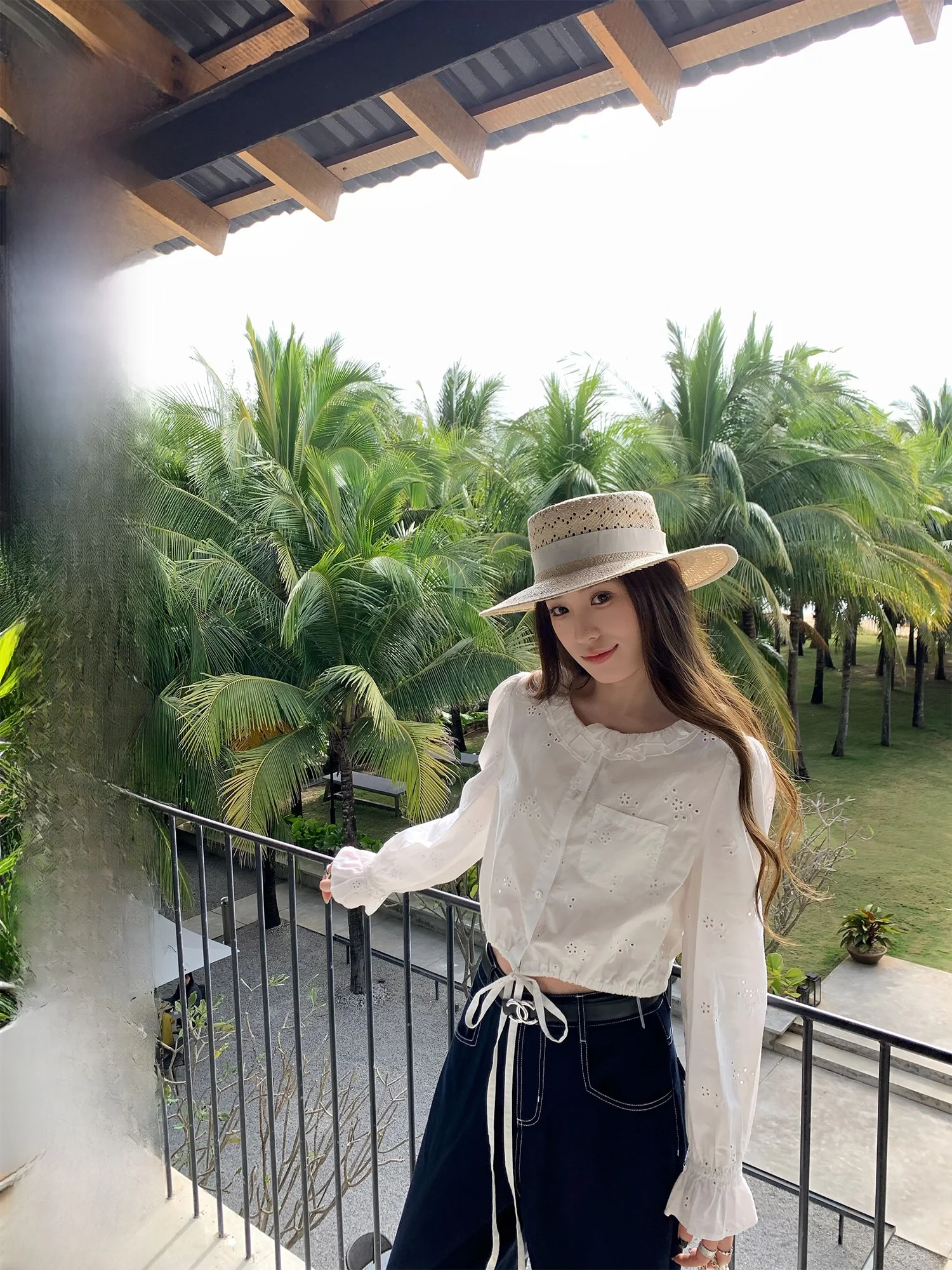 Hhyii Dreaming Mountain Camellia Short Shirt Collar Doll Women's White Loose Slimming Top Spring Casual Style Pure Cotton Lon...
Hhyii Dreaming Mountain Camellia Short Shirt Collar Doll Women's White Loose Slimming Top Spring Casual Style Pure Cotton Lon...