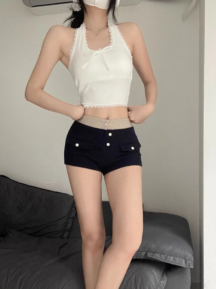 Sweet Sexy Women's Low Rise Stretch Bodycon Short Shorts Contrast Waistband Summer Hot Pants for Curvy Figure
Sweet Sexy Women's Low Rise Stretch Bodycon Short Shorts Contrast Waistband Summer Hot Pants for Curvy Figure