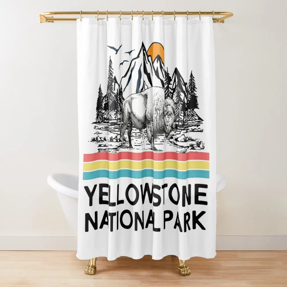 Vintage Yellowstone National Park Retro 80s Mountains T-Shirt Tee Gifts Shower Curtain For Shower Bathroom Fabric Curtain
Vintage Yellowstone National Park Retro 80s Mountains T-Shirt Tee Gifts Shower Curtain For Shower Bathroom Fabric Curtain