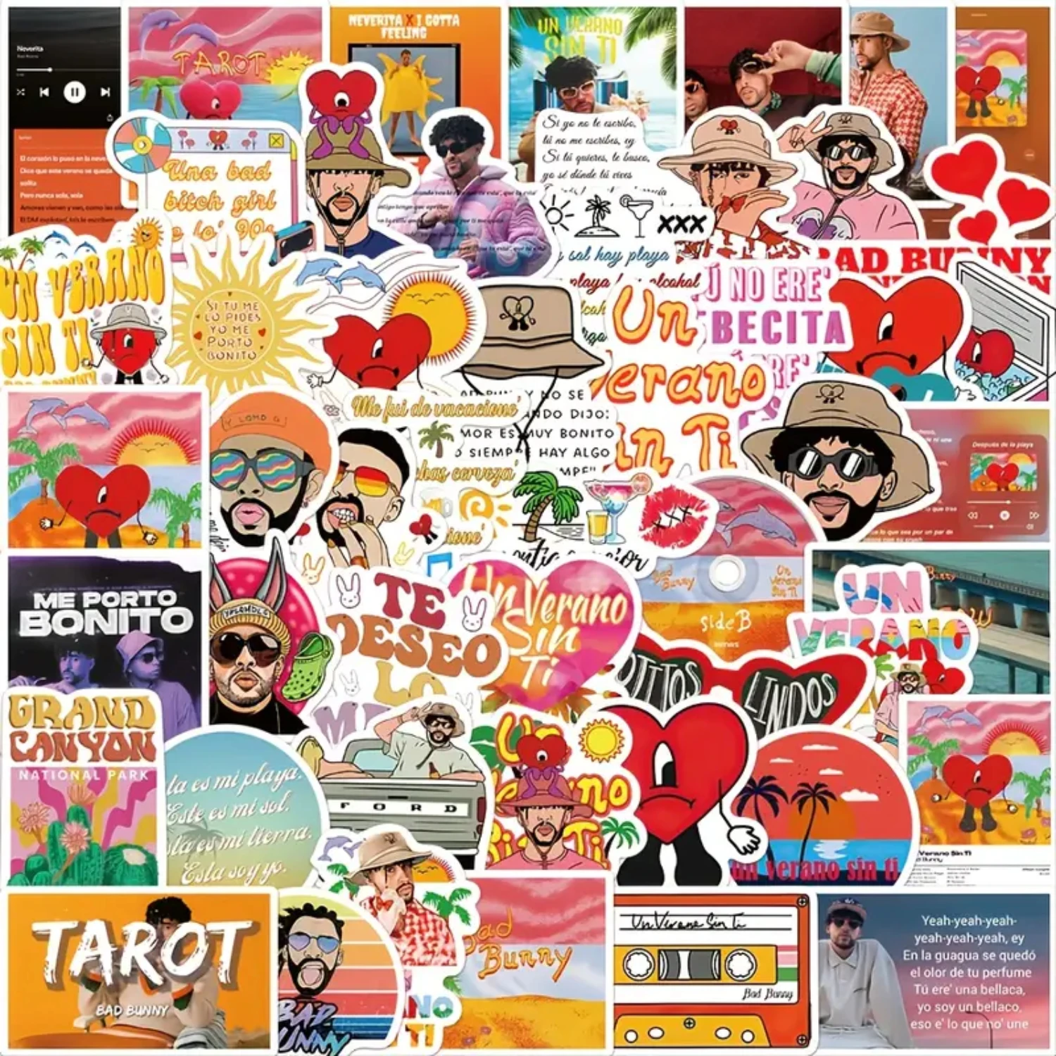 50pcs Cute Bad Bunny Sticker Decoration, Vinyl Sticker Suitable For Laptop, Skateboard, Water Bottle, Car, Scrapbook
50pcs Cute Bad Bunny Sticker Decoration, Vinyl Sticker Suitable For Laptop, Skateboard, Water Bottle, Car, Scrapbook