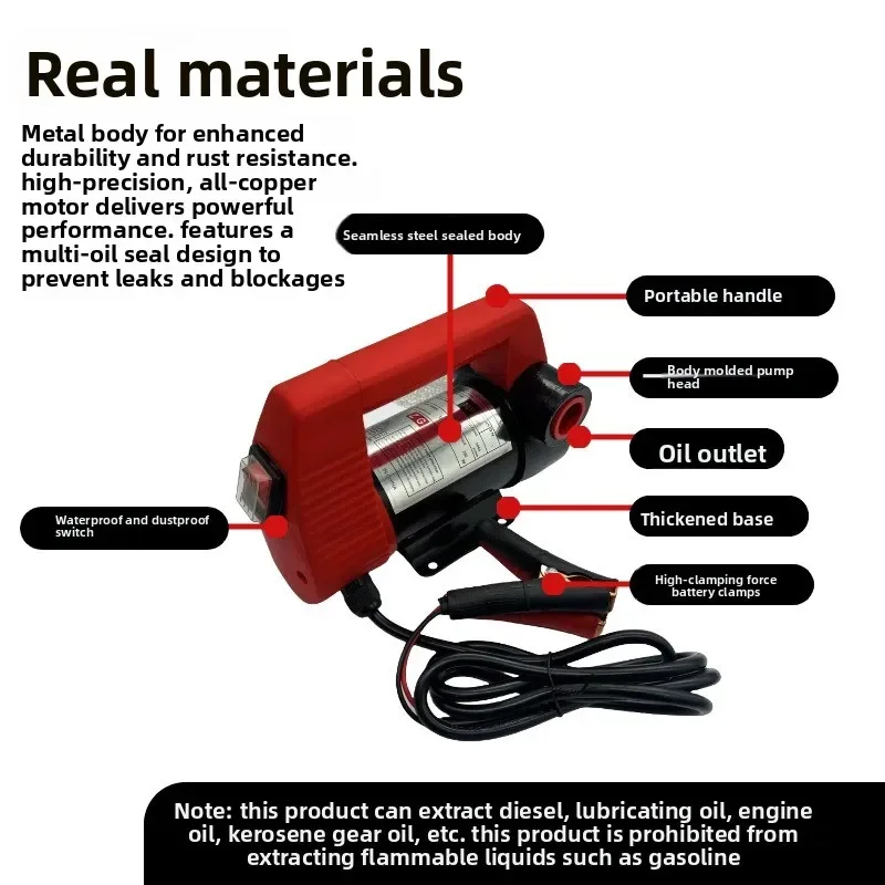 Durable12V 24V 220V New High-power Electric Self-priming Oil Pump Small Portable Oil Pump for Car and Household Use 10m Head 45L
Durable12V 24V 220V New High-power Electric Self-priming Oil Pump Small Portable Oil Pump for Car and Household Use 10m Head 45L