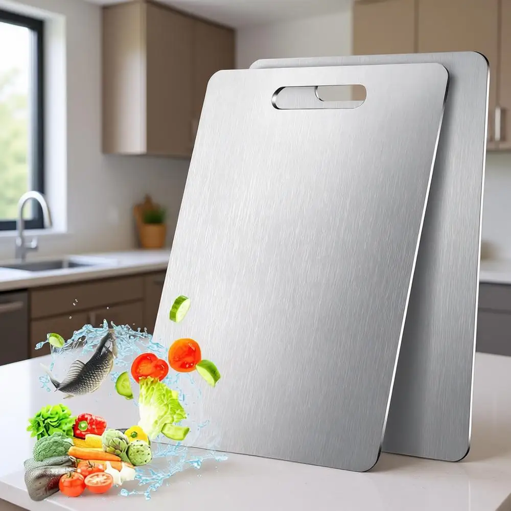 Double-Sided 100% Eco-Friendly Titanium Cutting Board, Ideal for Preparing Meats, Fruits, and Vegetables (15 x 11)
Double-Sided 100% Eco-Friendly Titanium Cutting Board, Ideal for Preparing Meats, Fruits, and Vegetables (15 x 11)