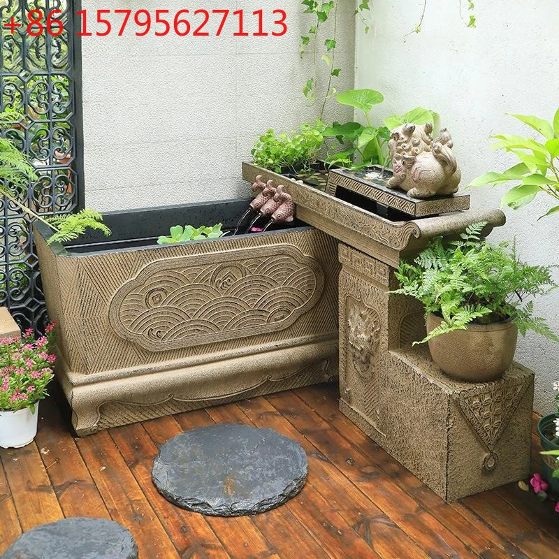 Fish pond decoration, outdoor garden, new Chinese-style courtyard, circulating water landscape, terrace landscaping
Fish pond decoration, outdoor garden, new Chinese-style courtyard, circulating water landscape, terrace landscaping
