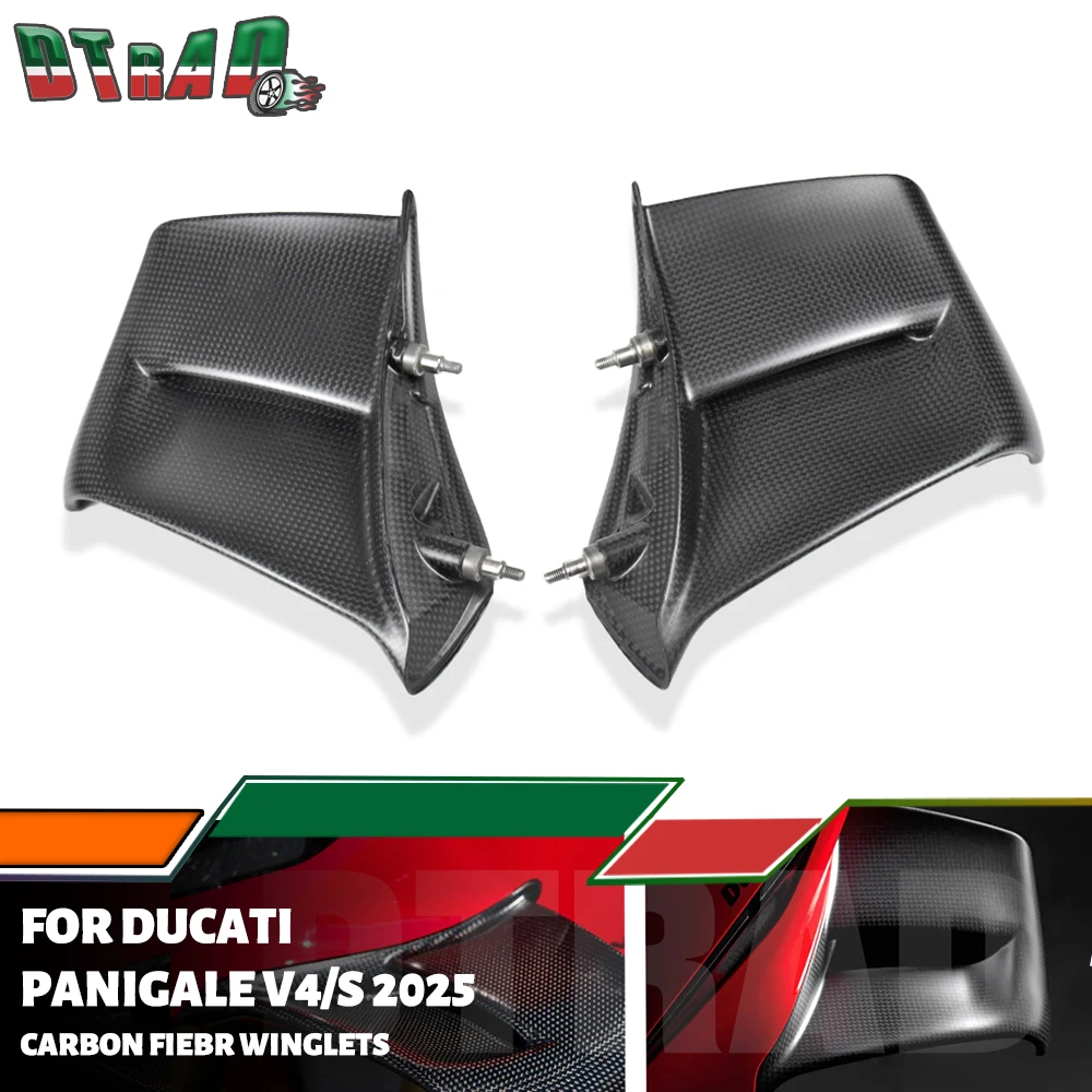 Для DUCATI Panigale V4 V4S 2025 крылья из углеродного волокна с фиксированными боковыми крылышками, комплекты обтекателей, модифицированные детали для мотоцикла, матовый оригинал 1:1
Для DUCATI Panigale V4 V4S 2025 крылья из углеродного волокна с фиксированными боковыми крылышками, комплекты обтекателей, модифицированные детали для мотоцикла, матовый оригинал 1:1