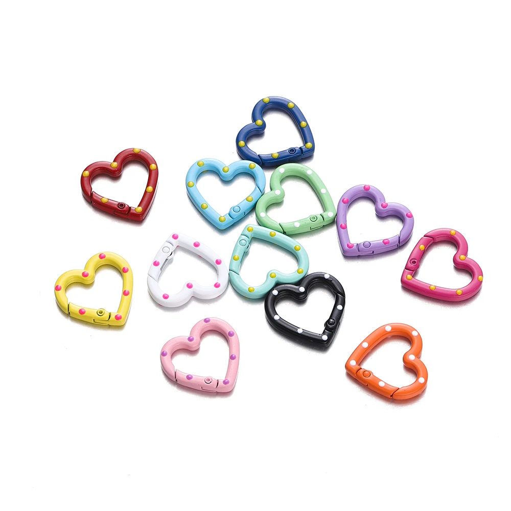 5pcs 25mm Heart Ring Lobster Clasp for DIY Jewelry Carabiner Keychain Bag Hook Making Supplies Accessories Wholesale
5pcs 25mm Heart Ring Lobster Clasp for DIY Jewelry Carabiner Keychain Bag Hook Making Supplies Accessories Wholesale