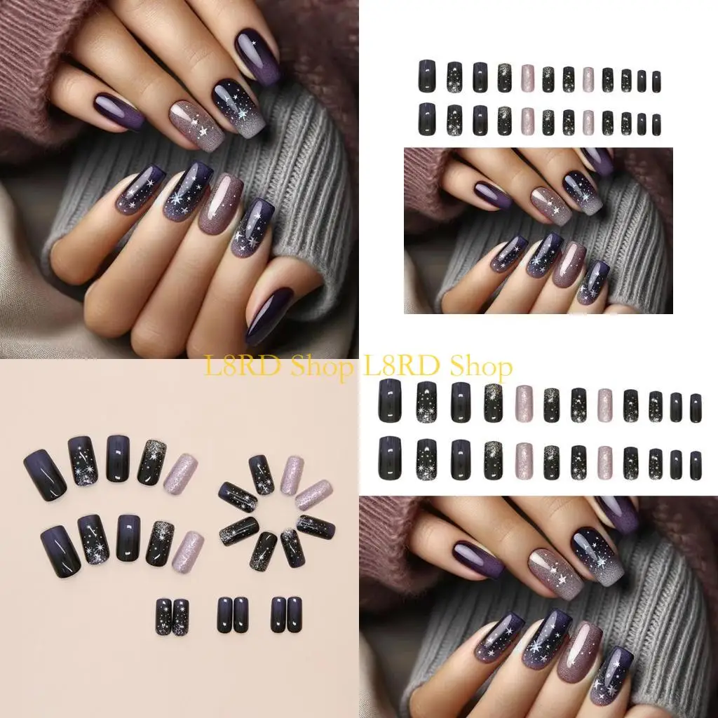 L8RD Christmas Acrylic Press On Set 24Pcs Blue Square False Full Cover on for DIY Manicure
L8RD Christmas Acrylic Press On Set 24Pcs Blue Square False Full Cover on for DIY Manicure