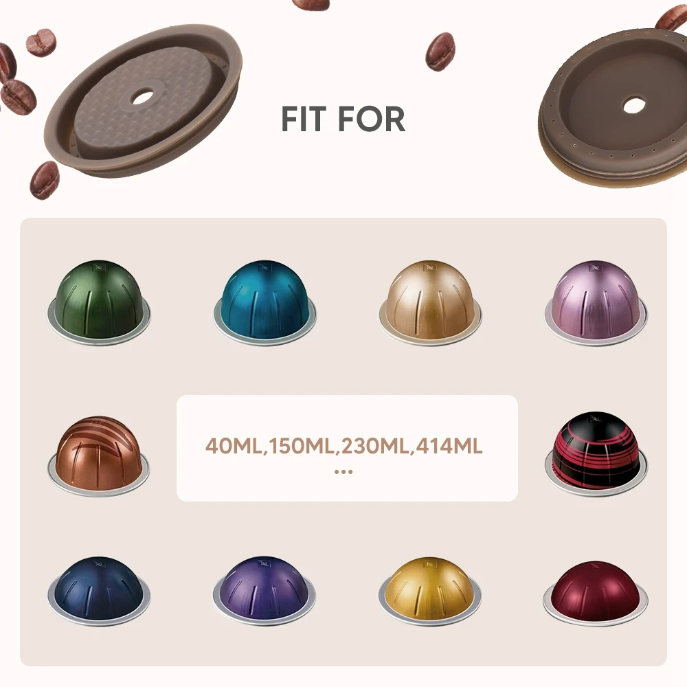 2 шт. многоразовые капсулы для Nespresso Vertuo и VertuoLine, многоразовые и совместимые силиконовые TQ
2 шт. многоразовые капсулы для Nespresso Vertuo и VertuoLine, многоразовые и совместимые силиконовые TQ