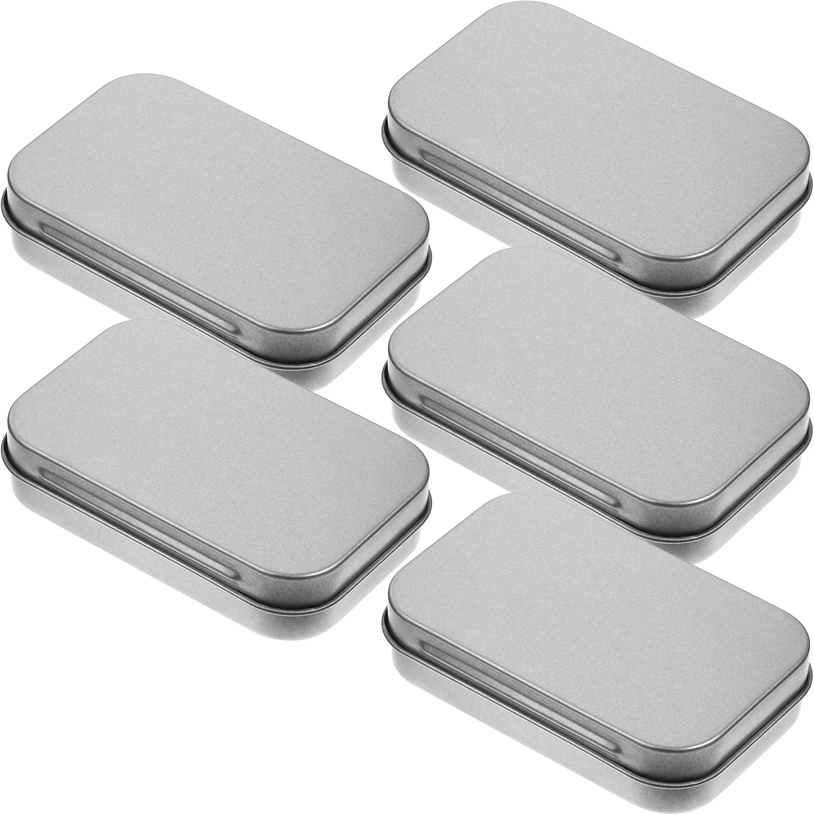 5pcs Frosted Iron Boxes Silver Tinplate Containers Hinged Lid Small Storage Boxes Jewelry Case Card Holder Portable Size Durable
5pcs Frosted Iron Boxes Silver Tinplate Containers Hinged Lid Small Storage Boxes Jewelry Case Card Holder Portable Size Durable