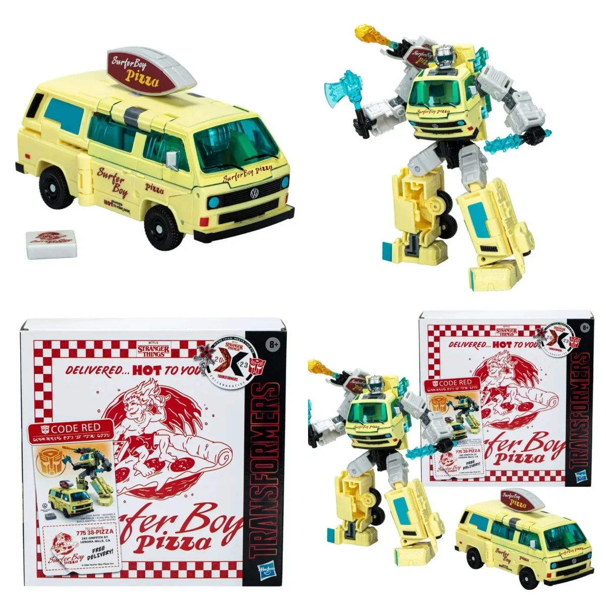 Аниме Takara Tomy Hasbro Трансформеры «Очень странные дела», совместный код, красный серфер, мальчик, коробка для пиццы, коллекция фигурок, подарок
Аниме Takara Tomy Hasbro Трансформеры «Очень странные дела», совместный код, красный серфер, мальчик, коробка для пиццы, коллекция фигурок, подарок