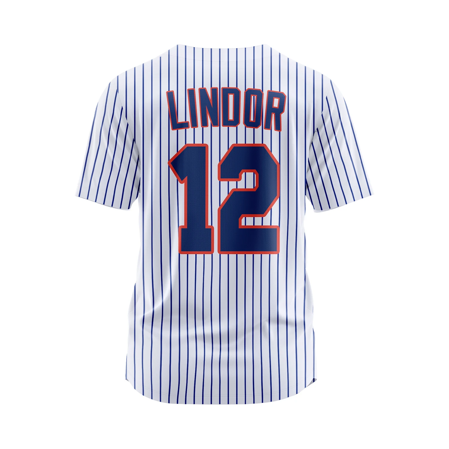 Classic blue and white striped men's #12 baseball jersey, with embroidered number and name, breathable nylon baseball uniform, a
Classic blue and white striped men's #12 baseball jersey, with embroidered number and name, breathable nylon baseball uniform, a