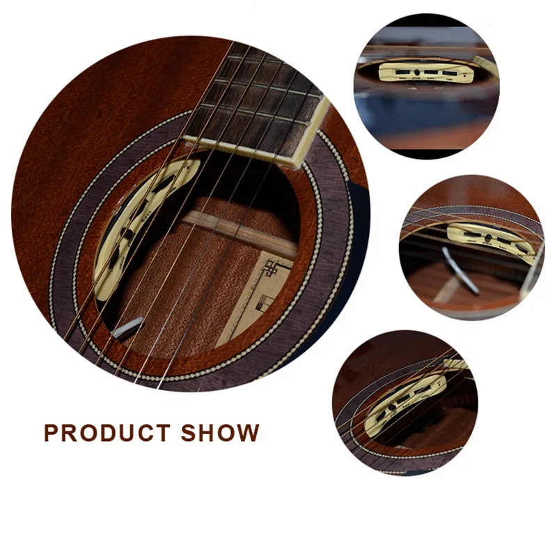 Soundhole Guitar Pickup White Pickup with Silver Piezo or Hard Naked Piezo with endpin output
Soundhole Guitar Pickup White Pickup with Silver Piezo or Hard Naked Piezo with endpin output