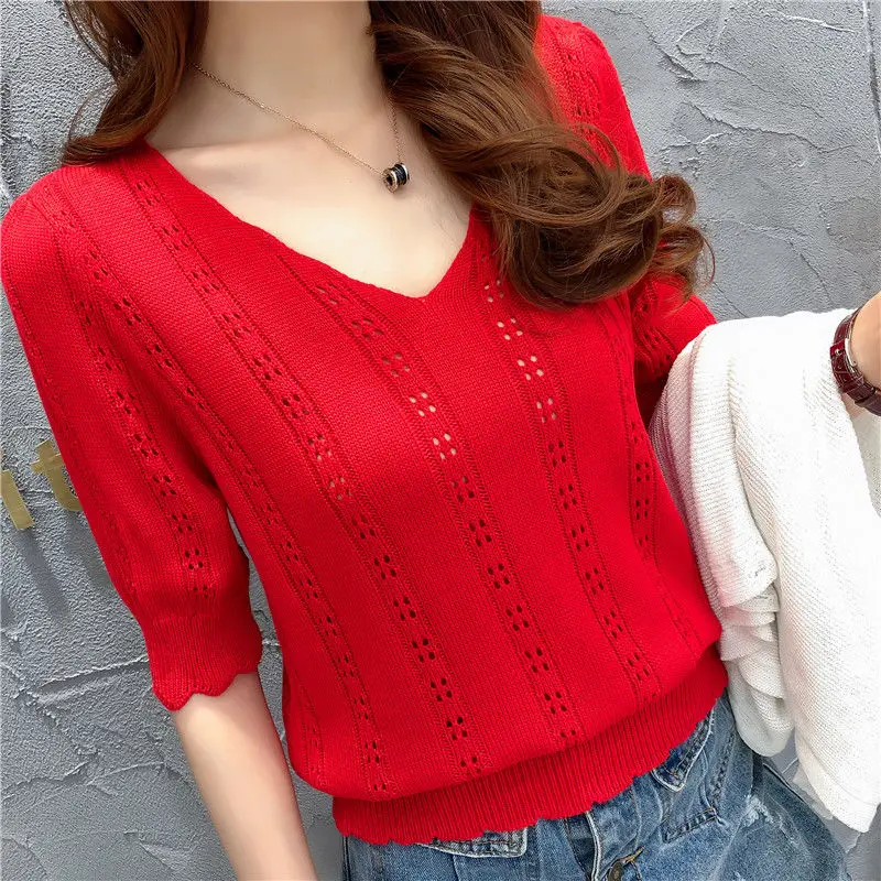 Fashion V-Neck Butterfly Sleeve Hollow Out Blouse Women's Clothing 2023 Summer New Casual Pullovers All-match Sweet Shirt
Fashion V-Neck Butterfly Sleeve Hollow Out Blouse Women's Clothing 2023 Summer New Casual Pullovers All-match Sweet Shirt