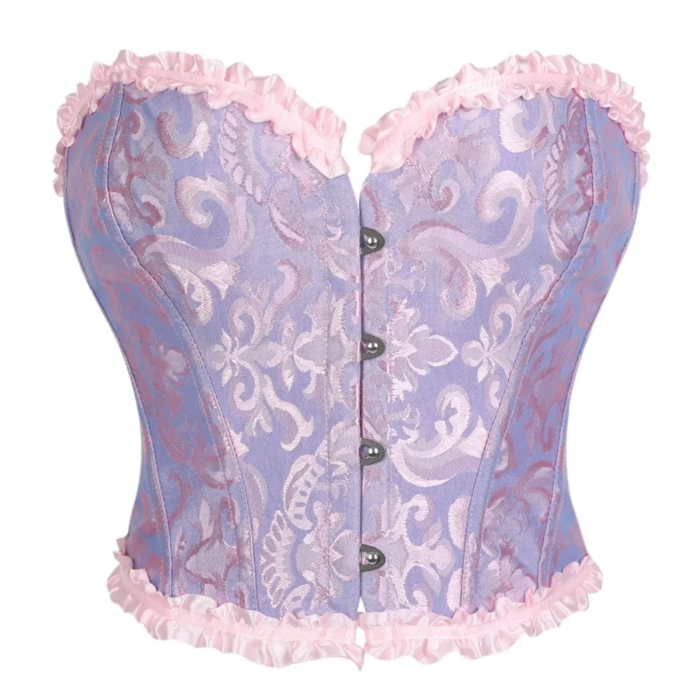 Женские кружевные короткие топы с цветочным принтом, винтажные готические бюстье и корсеты с завышенной талией, сексуальное жаккардовое белье
Женские кружевные короткие топы с цветочным принтом, винтажные готические бюстье и корсеты с завышенной талией, сексуальное жаккардовое белье